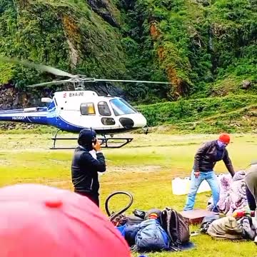 Helicopter landing nearby