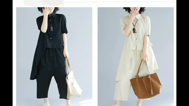 Plus Size Women Sets Office Lady Tops Shirt Long Pants Female Clothes Loose 2 Pieces Set Solid