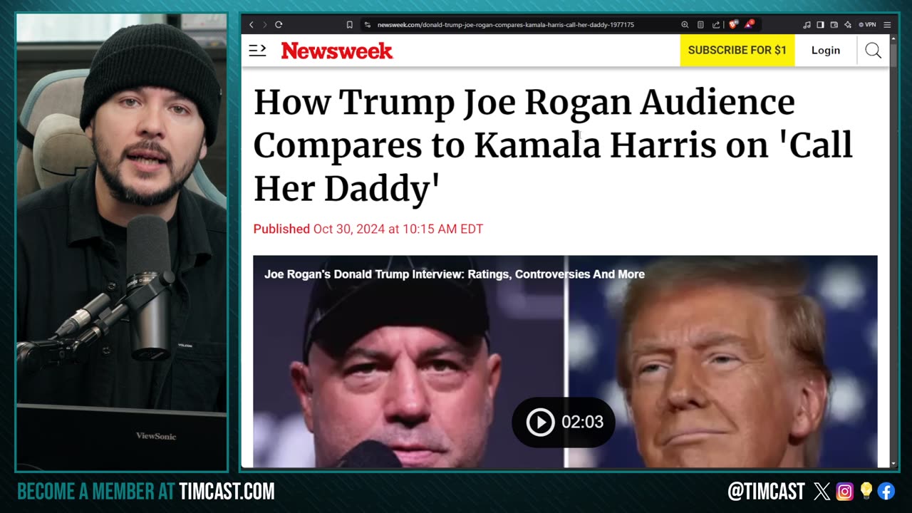 Joe Rogan Offered Kamala OPEN INVITE, SHE REFUSED, Democrat Wanted To CONTROL Show, Trump WINNING