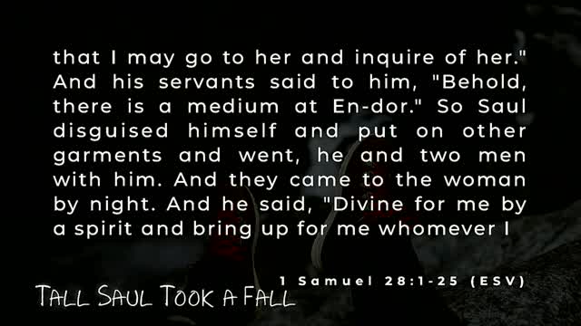 "Tall Saul Took a Fall"