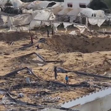 A refugee camp in Rafah…