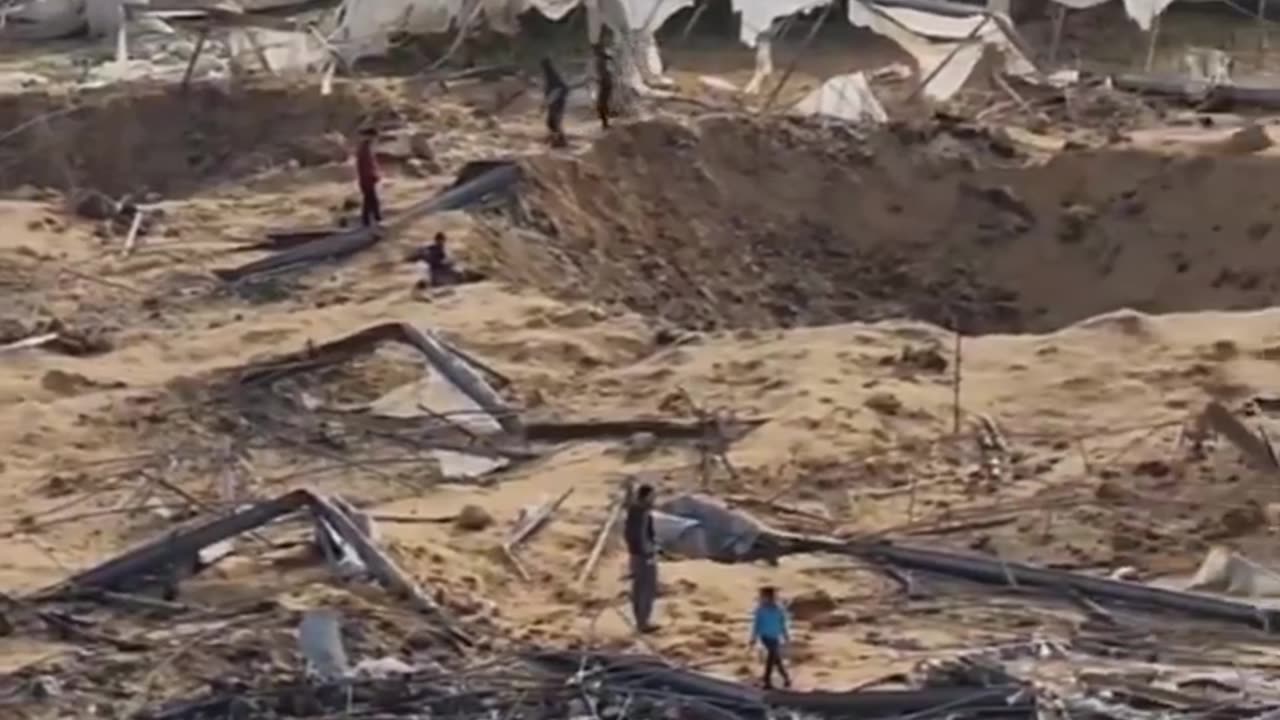 A refugee camp in Rafah…