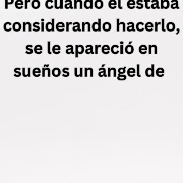 "El mensaje de Dios a José". MATEO 1:20.