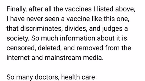 A very strong "vaccine"...