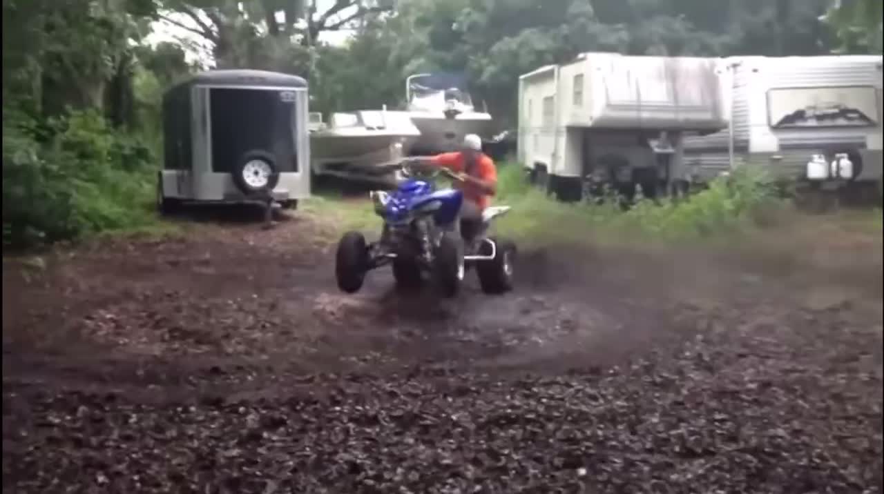 funny atv drift fail