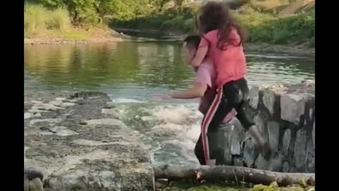 Most funny video of this people# Shorts # Swings in water