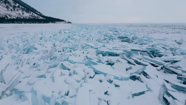 Frozen river in arctic