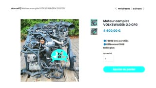 Moteur complet VOLKSWAGEN 2.0 CFG