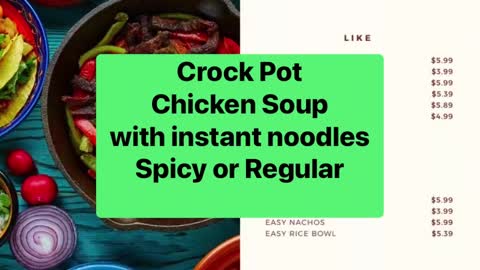 Instant homemade chicken soup