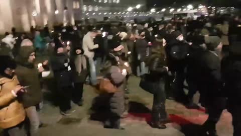 Protest at the Brandenburg Gate, Germany Jan 30th weekend.