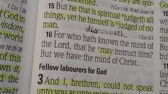 1 Corinthians 3. babes in Christ.