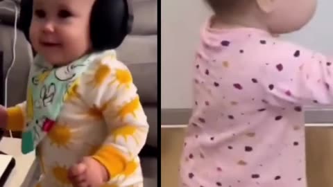 Cute and funny baby dances