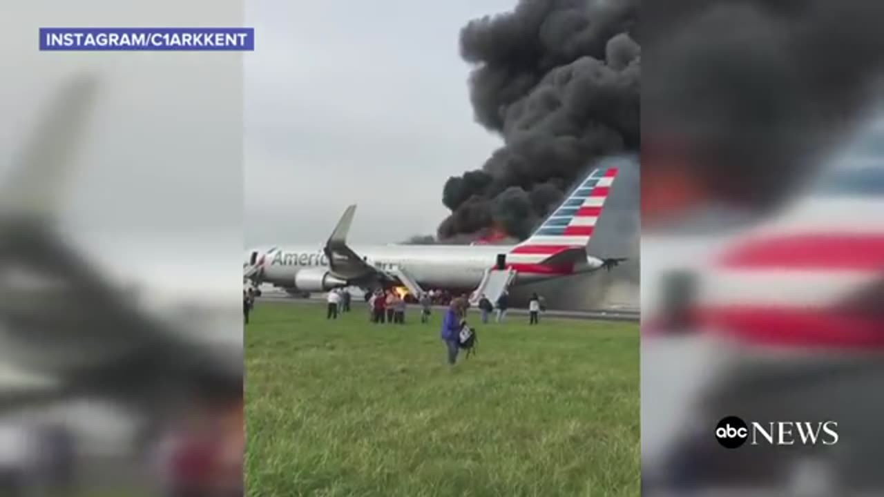 Ohh So sad 😭😭 Amarican Airline fire 🔥 OMG 😱