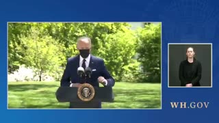 Joe Biden Forgets Where He Is - Wanders to Presser With Mask On