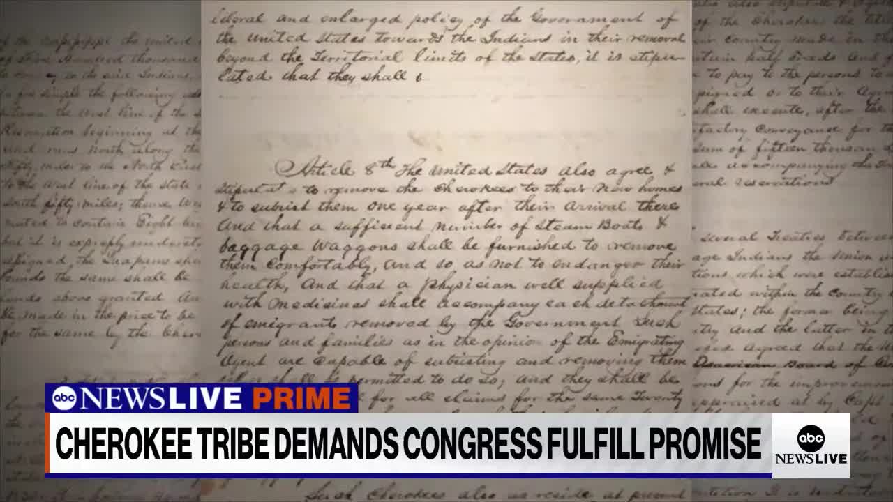 CHEROKEE TRIBE DEMANDS CONGRESS FULFILL PROMISE