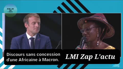 😲😲cette africaine à laisser macron sans voix discours choc