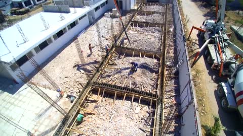 Pouring the Foundation Beams of the Christian School in Chiapas, Mexico