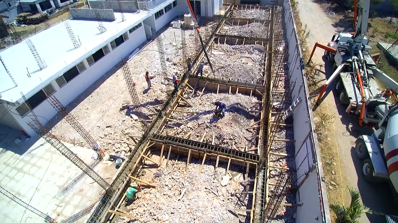 Pouring the Foundation Beams of the Christian School in Chiapas, Mexico