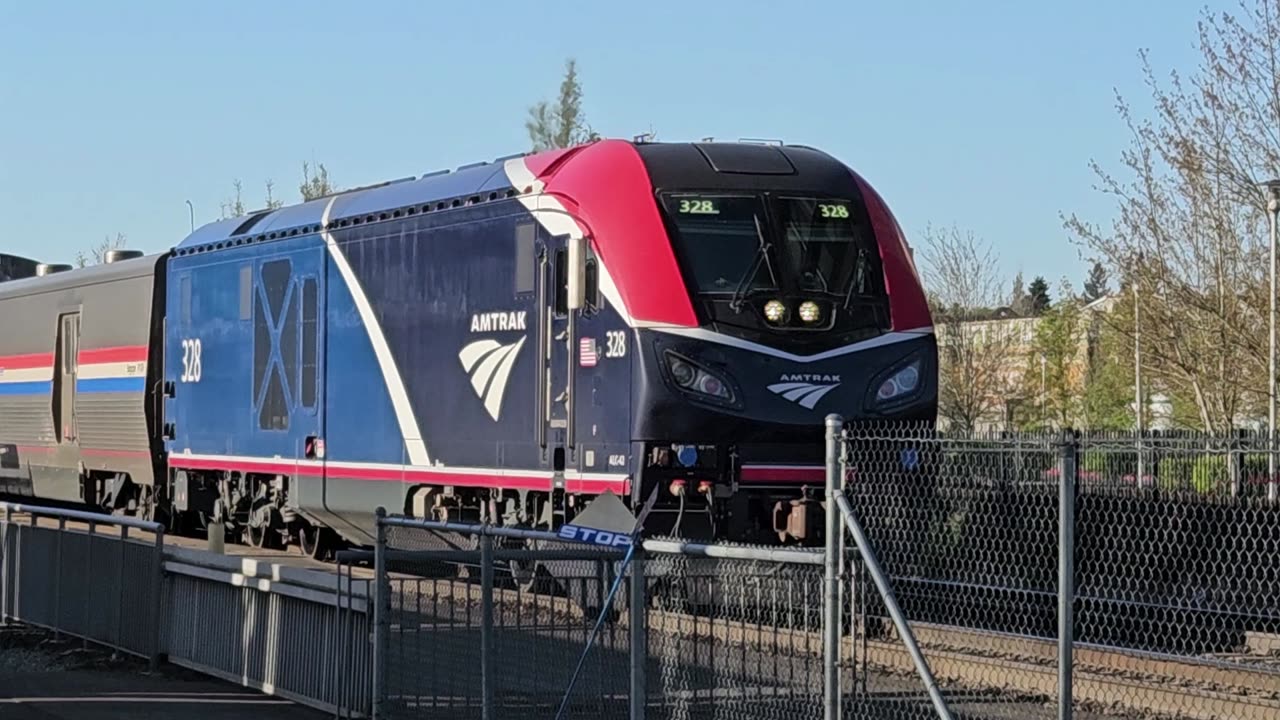 Amtrak Empire Builder Eastbound in Everett, Washington 4/19/2024