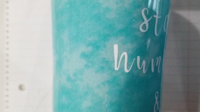 Blue fabric tumbler