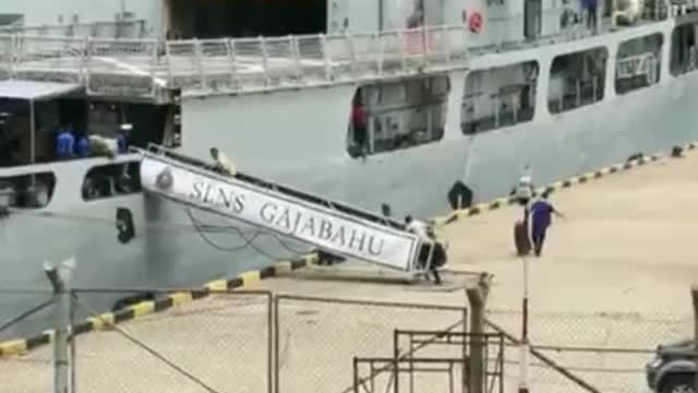 President of Sri Lanka Fleeing the Country