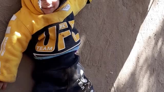 Watching a very beautiful baby video