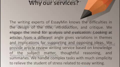 Article Review Writing Service of EssayMin