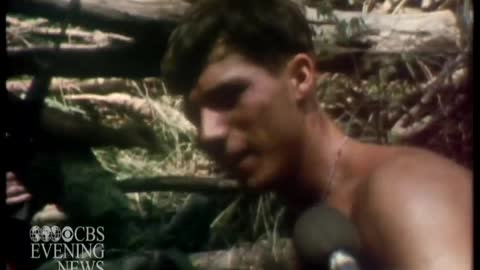 Vietnam War, 1970 CBS camera rolls as platoon comes under fire