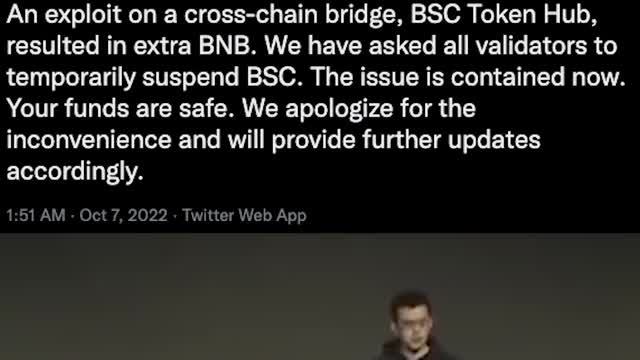 Binance | Emergency shutdown for hacking