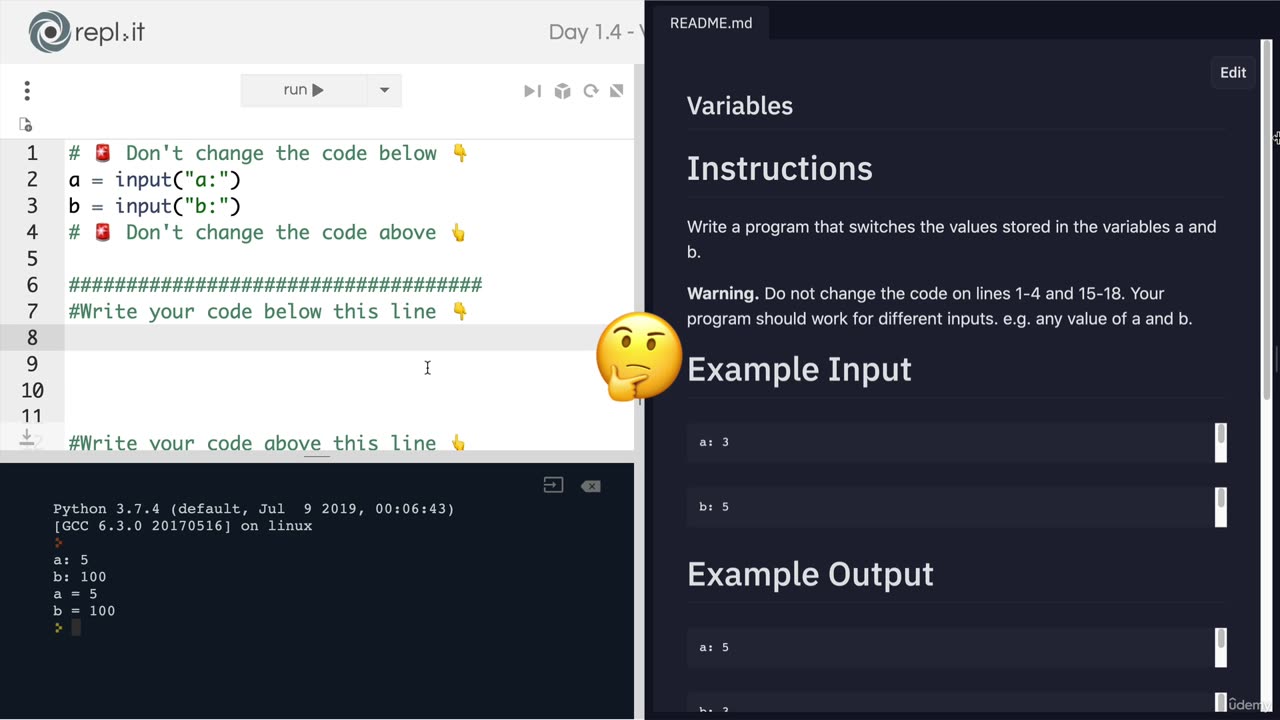 Day-1 Part-12 -Beginner- [Interactive Coding Exercise] Variables - Learn Python