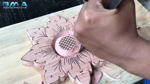 simple flower carving tutorial