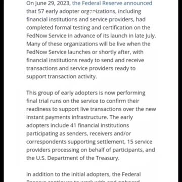 Organizations that have completed certification for FEDNOW SERVICE