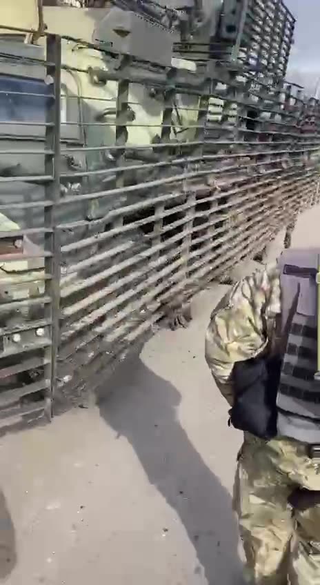 Destroyed Ukrainian armored vehicle at the entrance to Artemovsk (Bakhmut)