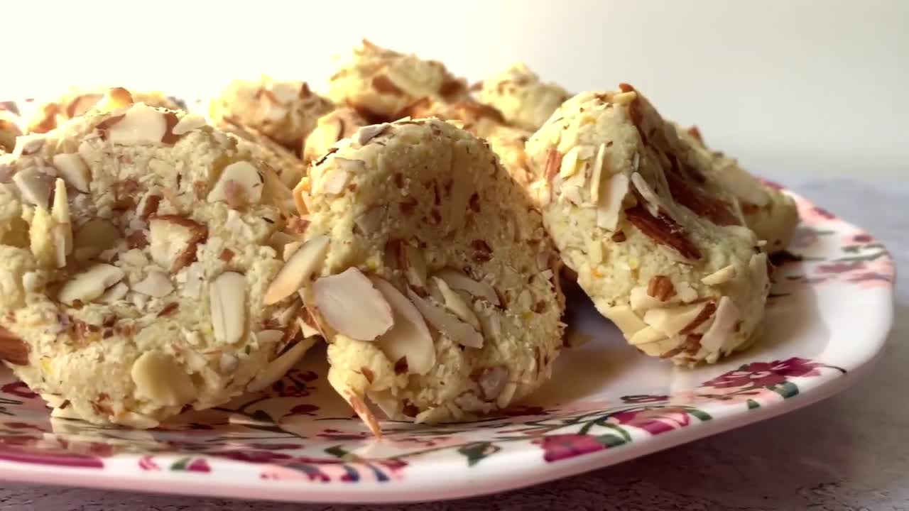 Almond & Orange Cookies _ Made with Almond flour _ Greek Almond Cookies