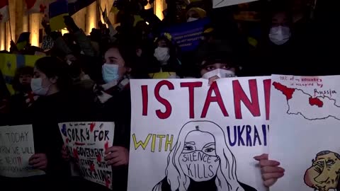 Thousands rally in Georgia in support of Ukraine