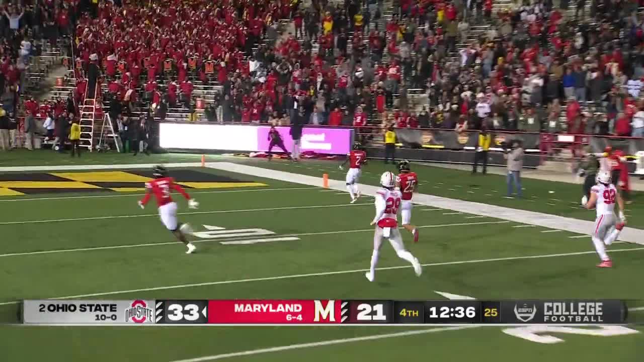 Maryland BLOCKS & RETURNS Ohio State's extra-point attempt 😳👀