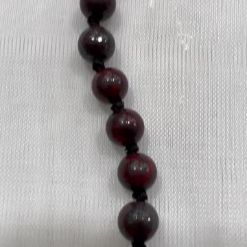 Handmade + Knotting Unique 20” Statement Necklace with 925 Silver, Rhodonite