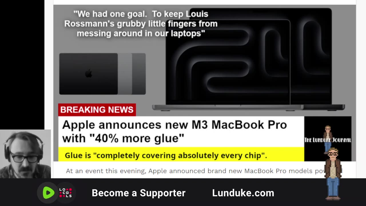 Apple announces new M3 MacBook Pro with "40% more glue"