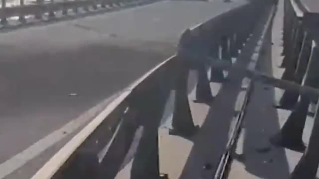 Major Explosion Hits the Bridge Between Crimea and Russia. Traffic Halted