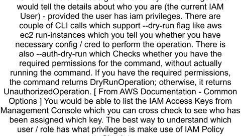 How to test credentials for AWS Command Line Tools