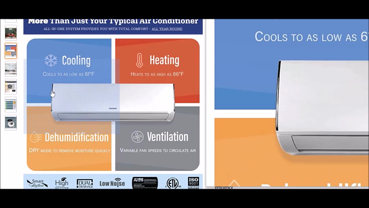 12,000 BTU 115V Ductless Mini-Split Air Conditioner Heat Pump