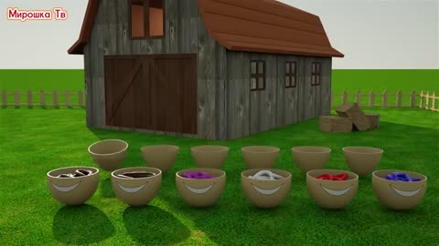 Baby content 100% | Learning Colors – Colorful Eggs on a Farm