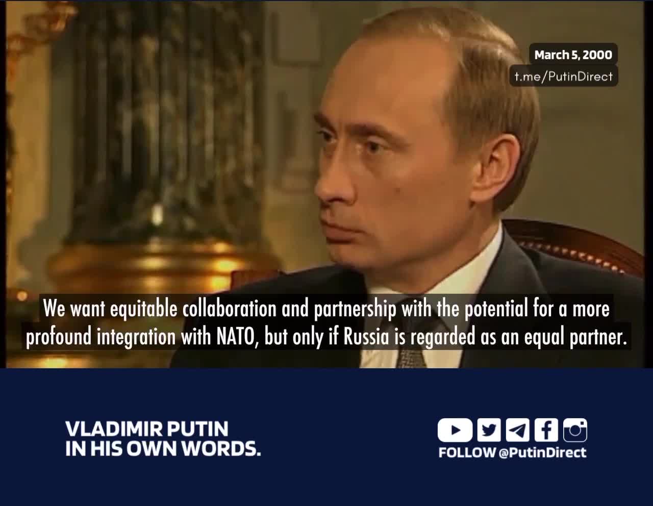 23 years ago Putin laid out his main concerns with regard to NATO