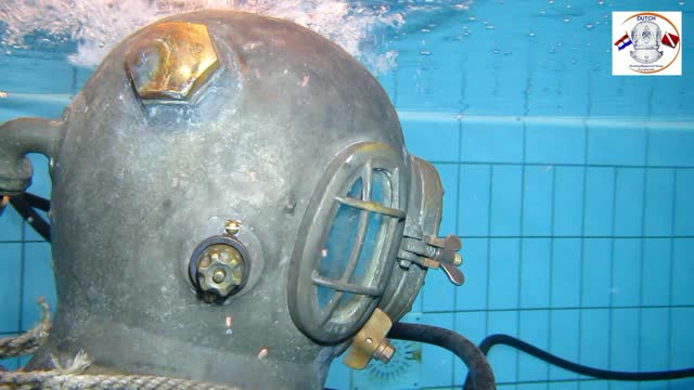 DWEG testdives Hansen diving helmet