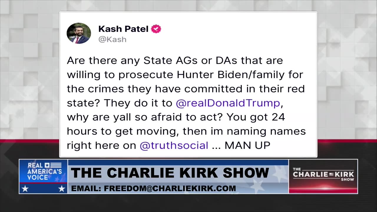 EXCLUSIVE: Kash Patel Names Names- The 3 States That Should Be Investigating Hunter Biden