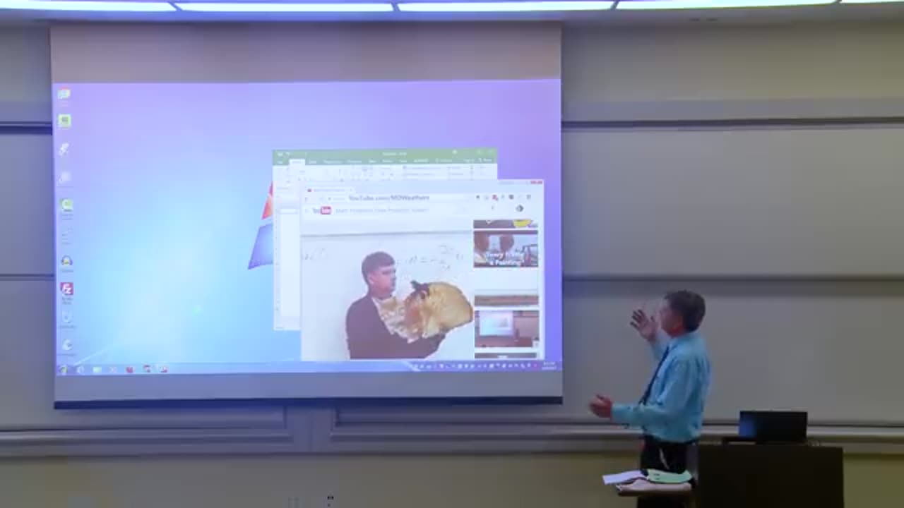 Math Professor Fixes Projector Screen (April Fools Prank)