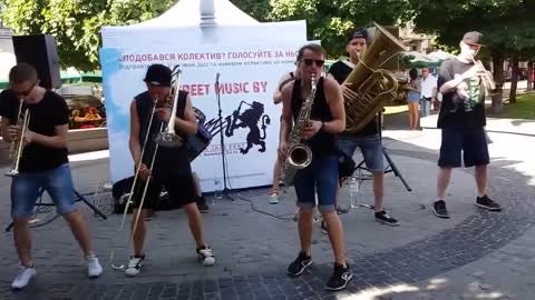 HeartBeat Brass Band - This is Fuckin- Awesome- at Street music by Alfa Jazz FolkRockVideo