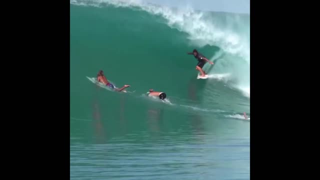 Surfer Gets Wiped Out While Riding Huge Wave