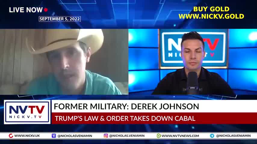 Former Military Derek Johnson Discusses Trump's Law & Order Takes Down Cabal with Nicholas Veniamin