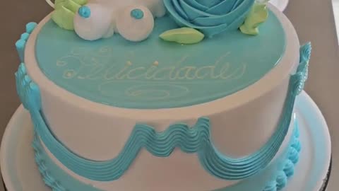 Candy blue cake decorations